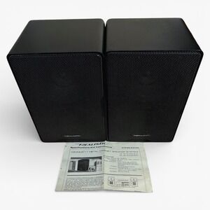Realistic Minimus 11 Black Bookshelf Speakers Pair Tested Cat 40-2036 - Tested